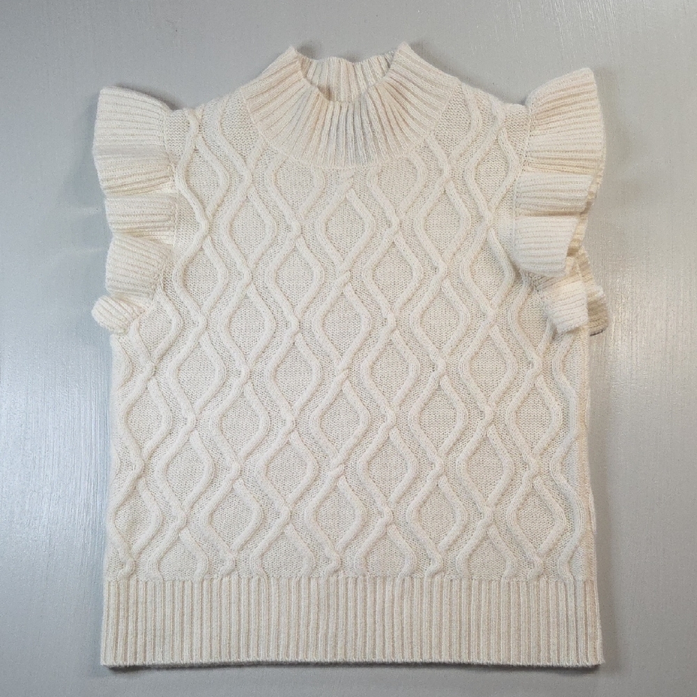 AQUA Cashmere Diamond Knit Sleeveless Top